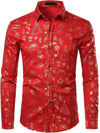 Men's Christmas Print Regular Fit Long Sleeve Shirt